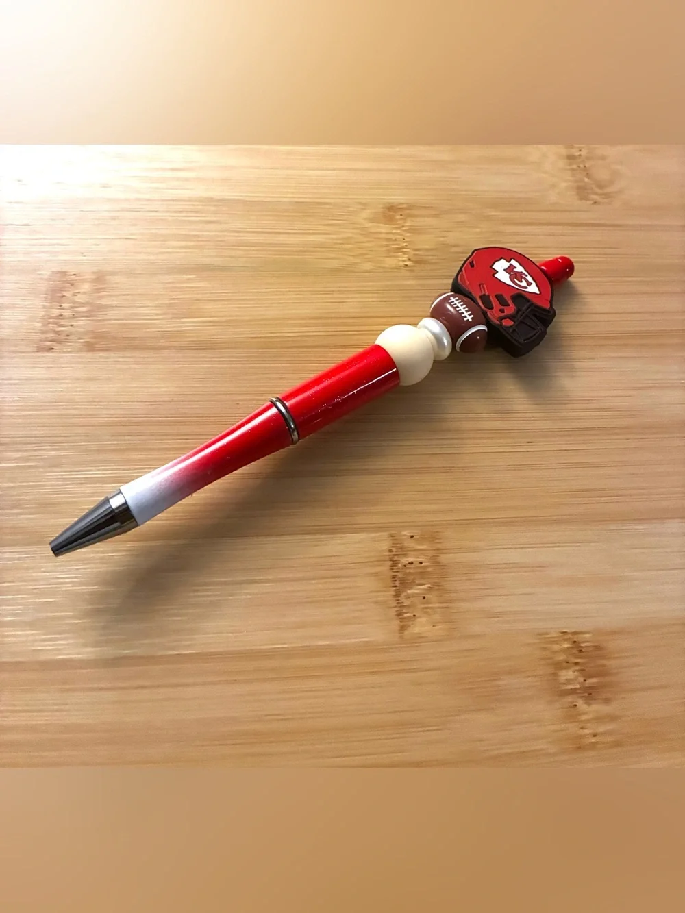 Kansas City Football Beaded Red Pen